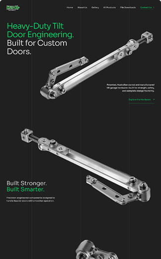 Heavy-duty tilt door engineering for custom doors by Growthify.