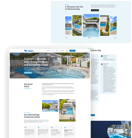 Custom concrete swimming pools built by WeBuildPools in Sunshine Coast.