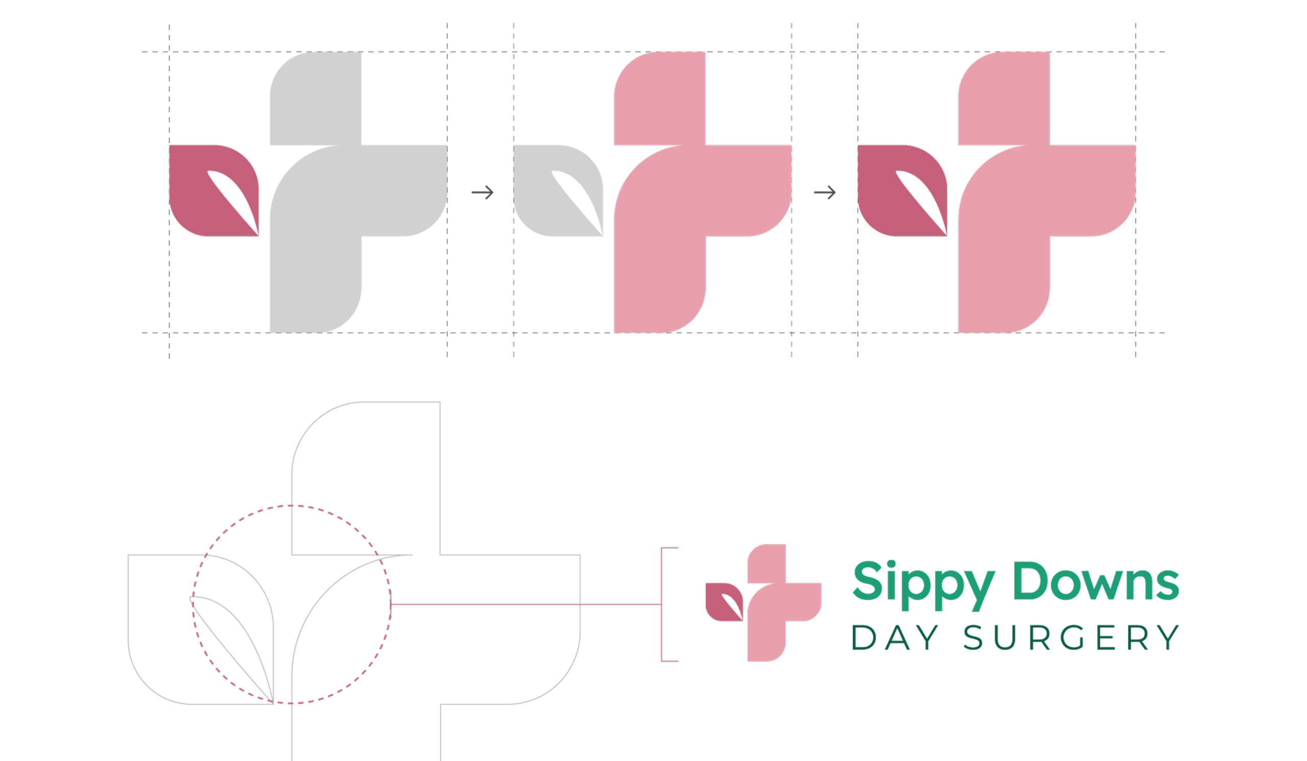 Sippy Downs Day Surgery logo with medical cross and leaf design.